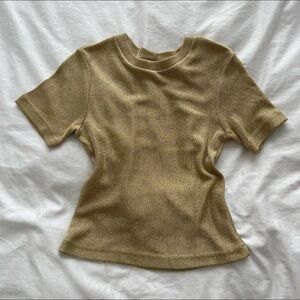 Vintage Gold Shimmer Top